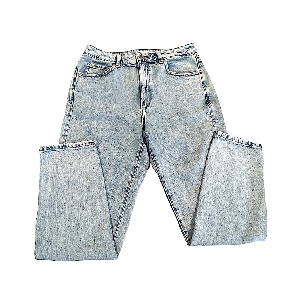 GARAGE Mom/Mom high rise acid wash jean